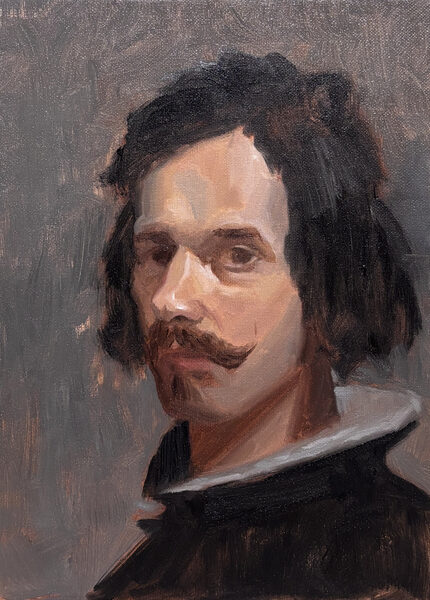 Study after Velázquez by Tommy Gjertsen. 24x33cm. Oil on panel. 2026
