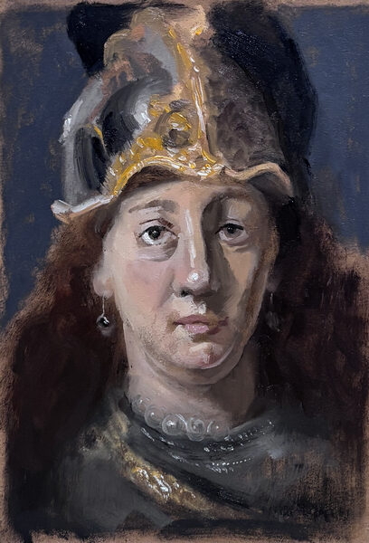 Study after Rembrandt by Tommy Gjertsen. 21x30cm. Oil on panel. 2026